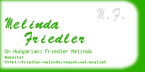 melinda friedler business card